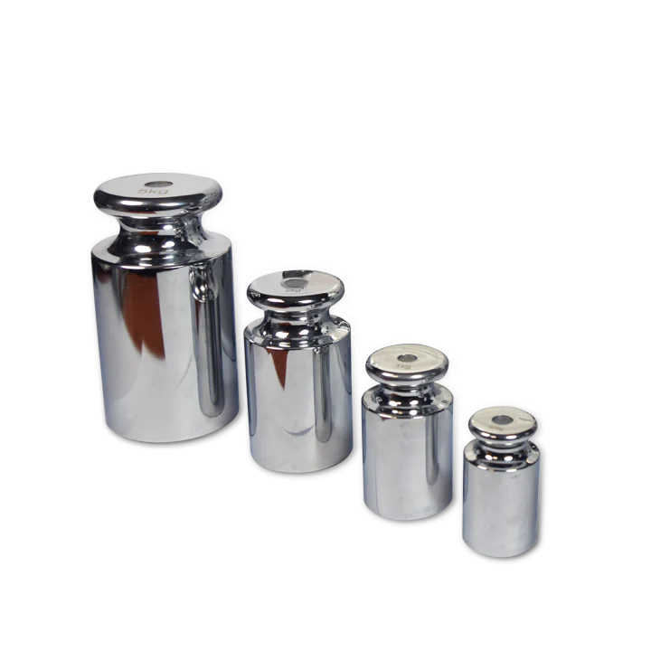 RVS knopgewichten met draaiknop van 1 g tot 20 kg